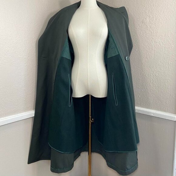 70s Vintage Military Wool Vietnam Trench Coat Size 38 Removable Liner - Picture 6 of 9